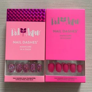 Red Aspen Nail Dashes - Heartbreaker, Harley & Tourmaline Crystals